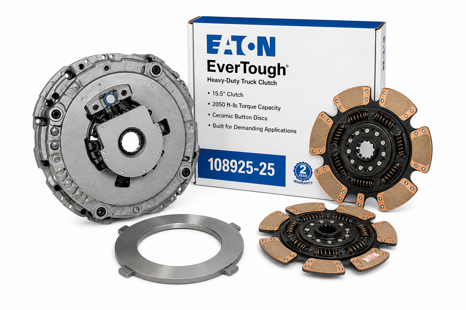 EATON 108925-25AM EverTough Clutch - Manual Adjust, 15.5" Clutch Size, 2050 ft lb Torque