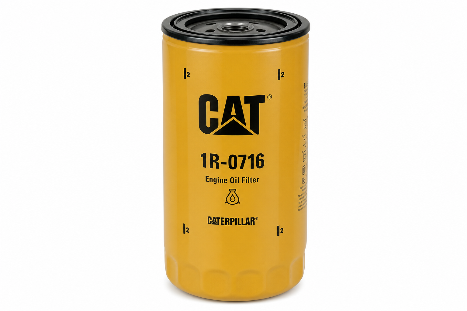 CATERPILLAR 1R0716 Engine Oil Filter - Secondary, 307 mm. Length, 135.8 mm. OD, 1.50-16 Thread