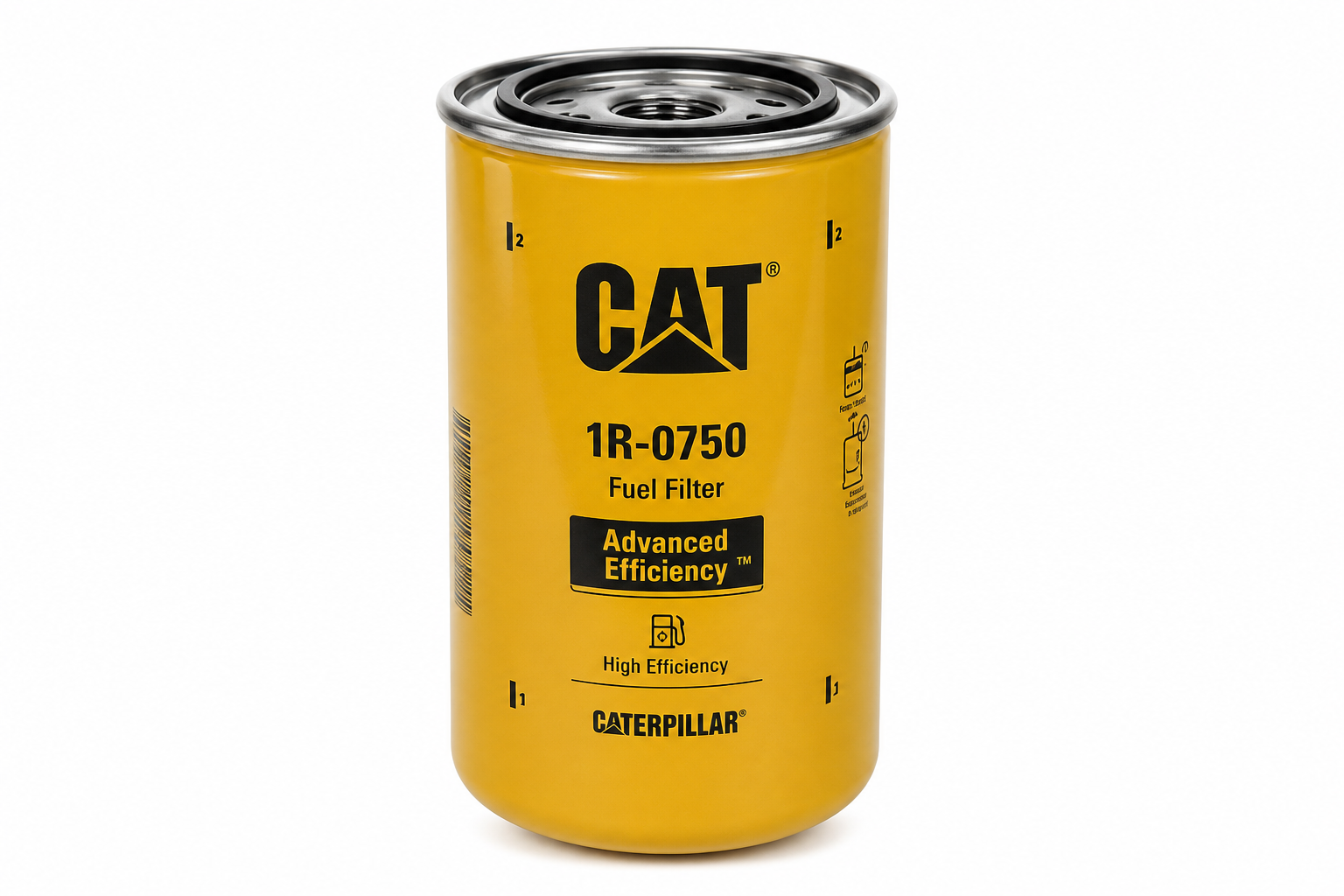 CATERPILLAR 1R0750 Fuel Filter - Advanced Efficiency, Secondary, Spin-on