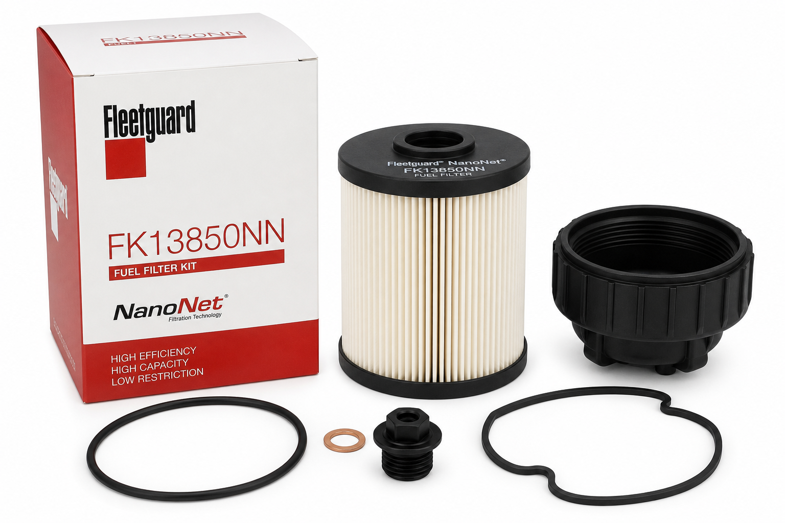 FLEETGUARD FK13850NN Fuel Filter Kit, NanoNet