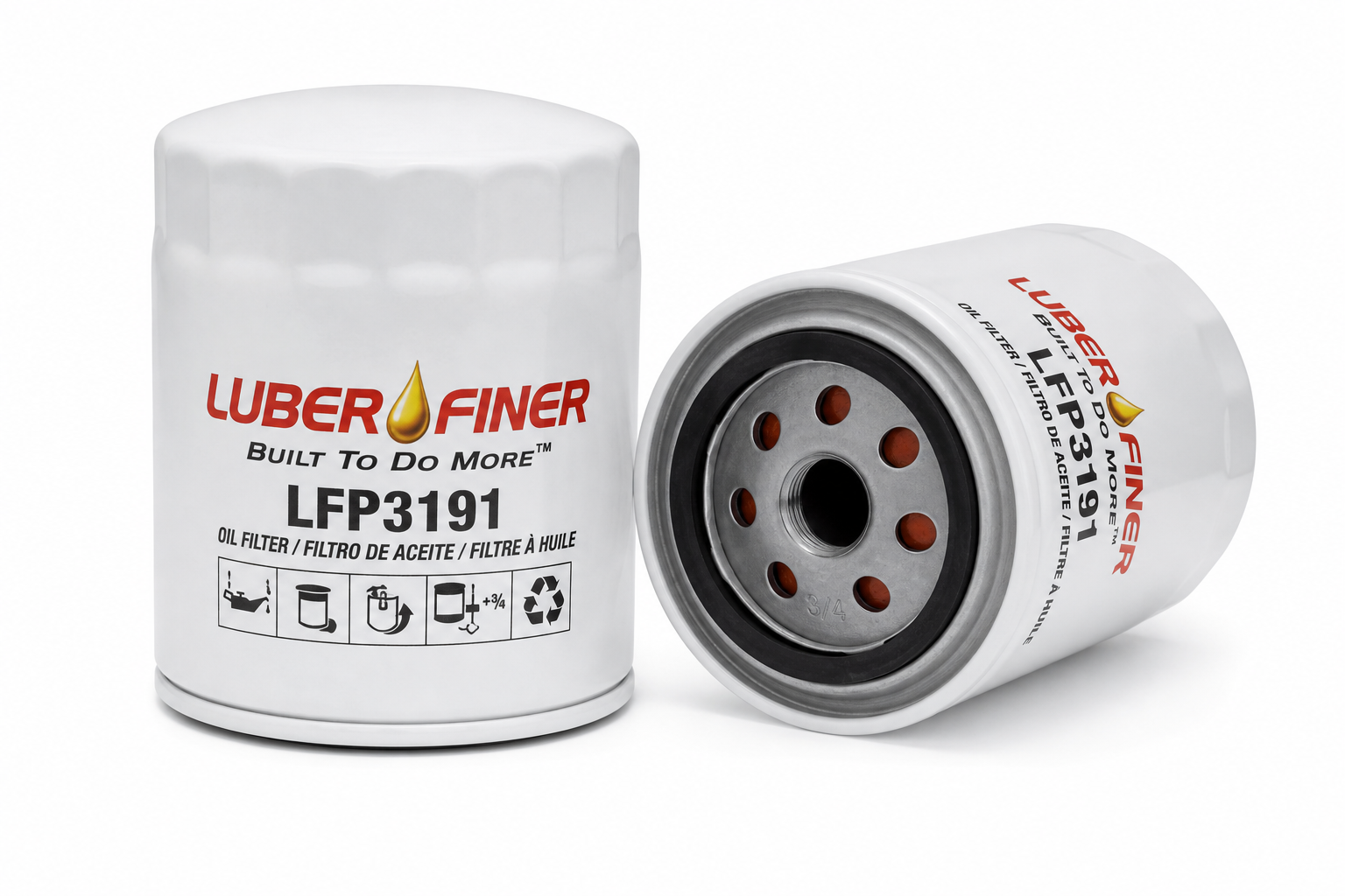 LUBER-FINER LFP3191 Engine Oil Filter - MD/HD Spin-On, Fits 1993-1998 GMC B7, 2023 Bluebird Vision