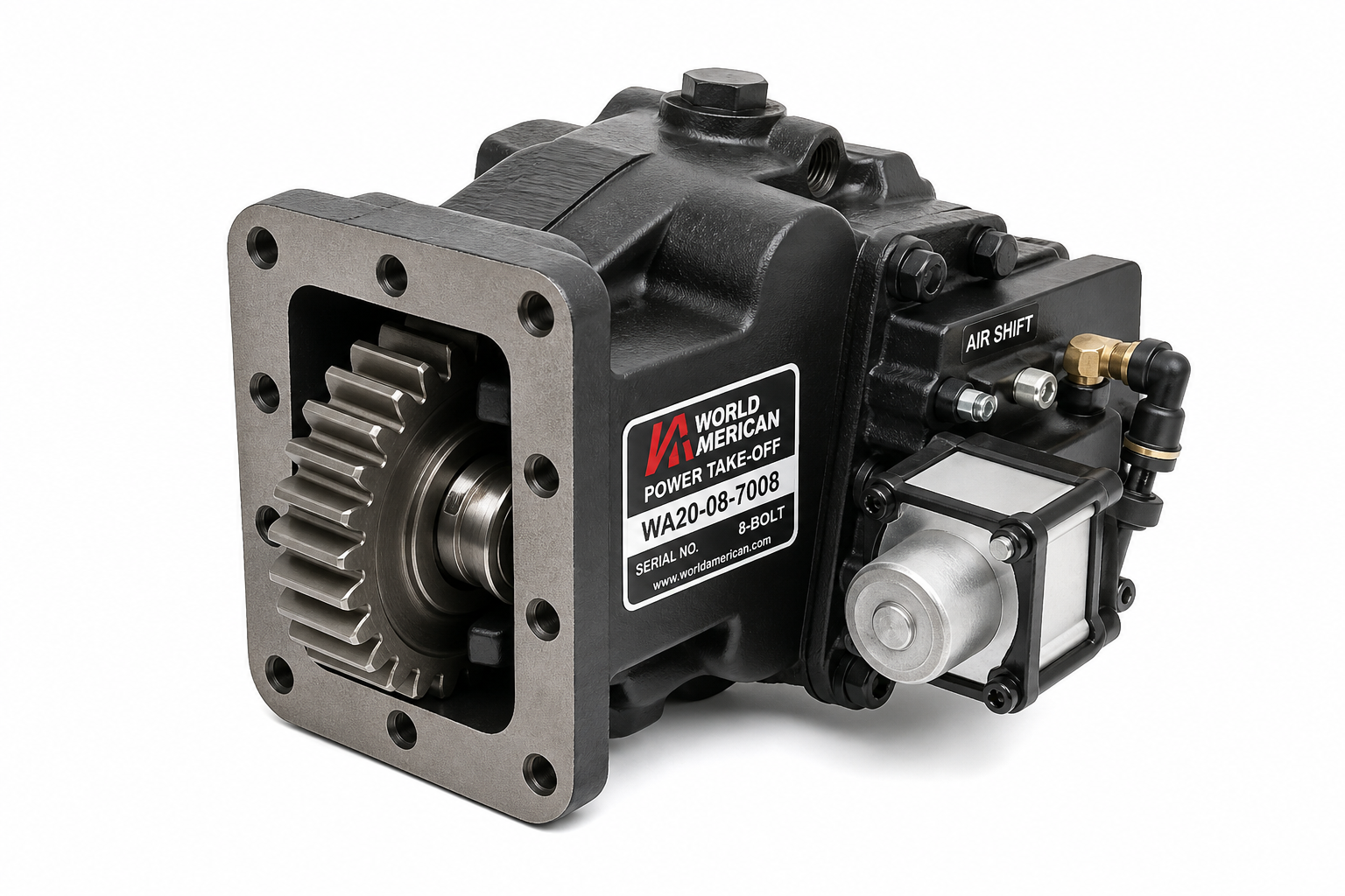 WORLD AMERICAN WA20-08-7008 Power Take Off (PTO) Assembly - Air Shift, 8-Bolt, 3 RAtio, Direct Mount, with Control